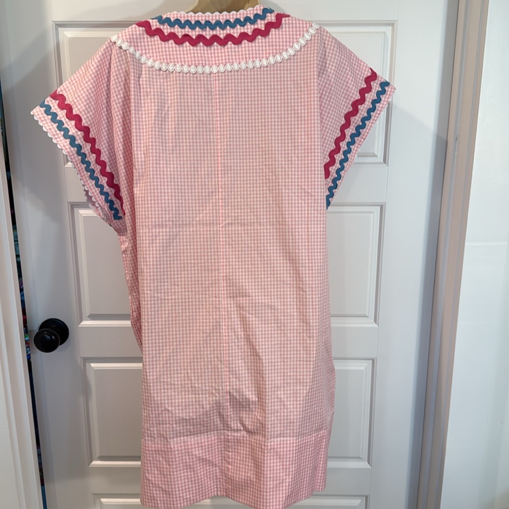 Augusta Caftan - Pink Gingham NWOT - Picture 9 of 9